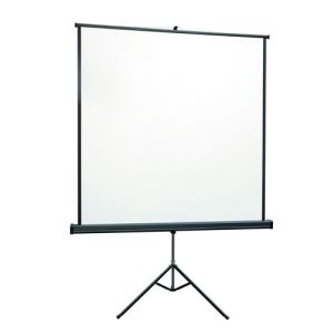 Poli screen handbediend voor hdtv-wit buitenmaat 180x180cm