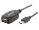 USB 2.0 A actieve verlengkabel USB A M/F 10mtr Manhatten