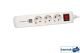 Contactdoos 3-voudig met schakelaar wit met 2xusb