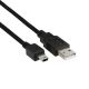 USB2.0 A verloopkabel USB-mini 5-pin  M/M 1mtr