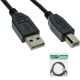 USB 2.0 A verloopkabel USB B M/M 1.8mtr zwart