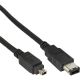 Firewire 1394 -4pin verloopkabel 6-pins 4.5mtr.*