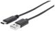 USB 2.0 C verloopkabel USB A M/M 1.0mtr zwart Manhatten