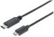 USB 2.0 C verloopkabel micro-B M/M 1.0mtr zwart