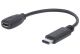 USB 2.0 C verloopkabel micro B M/F 1.0mtr zwart Manhatten