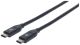 USB 3.1 C verbindingskabel C  M/M 1mtr Gen.2 zwart