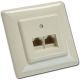 Modulair aansluitdoos anloog/isdn 2-voudig inbouw
