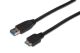 USB 3.0 A verbindingskabel Micro B -M/M 1mtr zwart