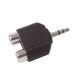 3.5 STEREO verloopadapter 2XCINCH M/2xF