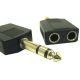6.3 STEREO verloopadapter 2X6.3 STEREO M/2xF