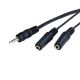 VERLOOPKABEL 2x3.5 FEMALE >> 1x3.5 MALE STEREO 0.2MTR