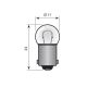 BAJONET LAMPJE BA9S 12V 10mMA 1.2W 24X11MMØ