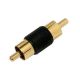 Cinch verloopadapter cinch M/M VERGULD*