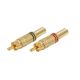 CINCH STEKKER MALE ROOD VERGULD VOOR 6MM KABEL