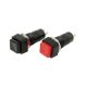 DRUKSCHAKELAAR 1XMAAK 250V 1A ROOD AFMETING:15X15X38MM
