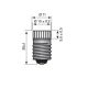 E10 SINGLE LED 220-230VAC MCD:7000 WIT MET LENS