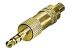 3.5MM STEREO-STEKKER MALE METAAL/VERGULD