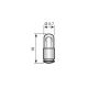 MIDGET LAMPJE 2.5V 350mA T1¾ MET GROEF