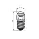 NEONLAMPJE E10 240VAC 1.5mA MET REFLECTOR