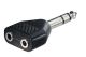6.3 STEREO verloopadapter 2X3.5 M/2x F