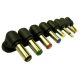 VOEDING ADAPTERSET 8-DELIG 2.35X0.75. 3.5X1.4. 4.0X1.7. 5.0X