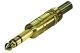 6.3MM STEREO-STEKKER MALE METAAL VERGULD*