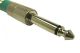 6.3MM MONO-STEKKER MALE GROEN METAAL*