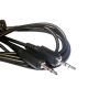 2.5 MM STEREO VERBINDINGSKABEL MALE <<>> MALE 1.5MTR.