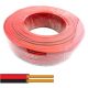 Luidspreker kabel 2x 0.35mm-ring 100 mtr rood/zwart