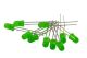 Led 5mm groen 10stuks Kemo