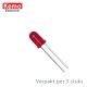 Knipper-led 5mm rood  5stuks Kemo*