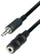 Audio verlengkabel 3.5mm Male <<>> Female Stereo 2.5mtr