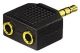 3,5mm Koppeling stereo 1x male >> 2x female verguld*