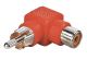 Cinch koppeling mono haaks M/F rood