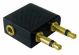 3.5mm Koppeling 2x mono male >> female stereo