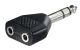 6,3mm Verloopadapter 6,3mm male >> 2x 3,5mm female stereo*