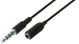 iPhone audiokabel 3.5mm male >> 3.5mm female stereo zwart