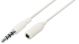 Audio Kabel voor de iPhone wit. nikkel contacten. 10cm