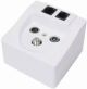 Contactdoos voor TV + Internet + Telefonie etc.