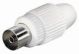 Coax stekker female 9.5mm Wit