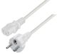 Rechte Schuko plug cee 7/7 naar C13-female recht 2.5 m wit