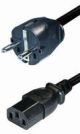 Rechte Schuko plug cee 7/7 naar C13-female recht 2.0 m zwart