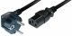 Haakse Schuko plug cee 7/7 naar C13-female 1.5 m zwart*