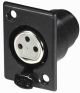 Cannon chassisdeel (XLR) 3-polig female Zwart