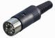 Din plug male 7-polig 41 329, zwart