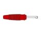 Banaan stekker 4mm hard kunststof tule rood*