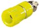 Banaan stekkerbus 4mm inbouw+ klem aansl. geel *