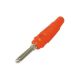 Banaanstekker 4mm met zijgat schroefuitvoering rood