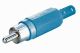 Cinch stekker male blauw met tule *