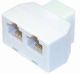 RJ45 telefoon splitter female>> 2x RJ45 female wit*